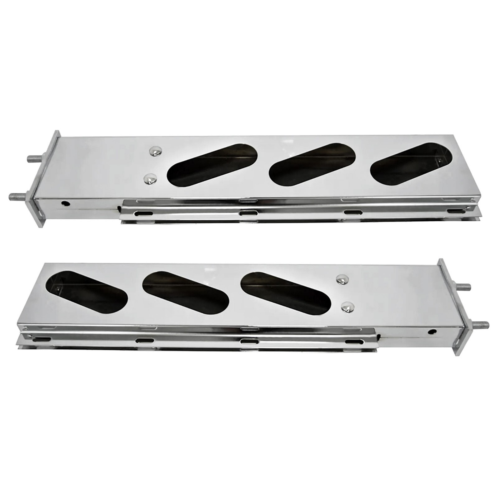 Stainless Steel Mud Flap Hanger Set 2 1/2″ Bolt Pattern with Oval Light Cut Outs