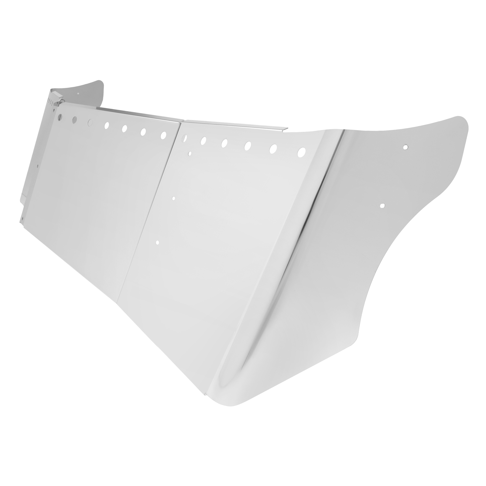 Stainless Steel Bulleye Hole Roof Sun Visor 14″ For Kenworth W990 T680 T880