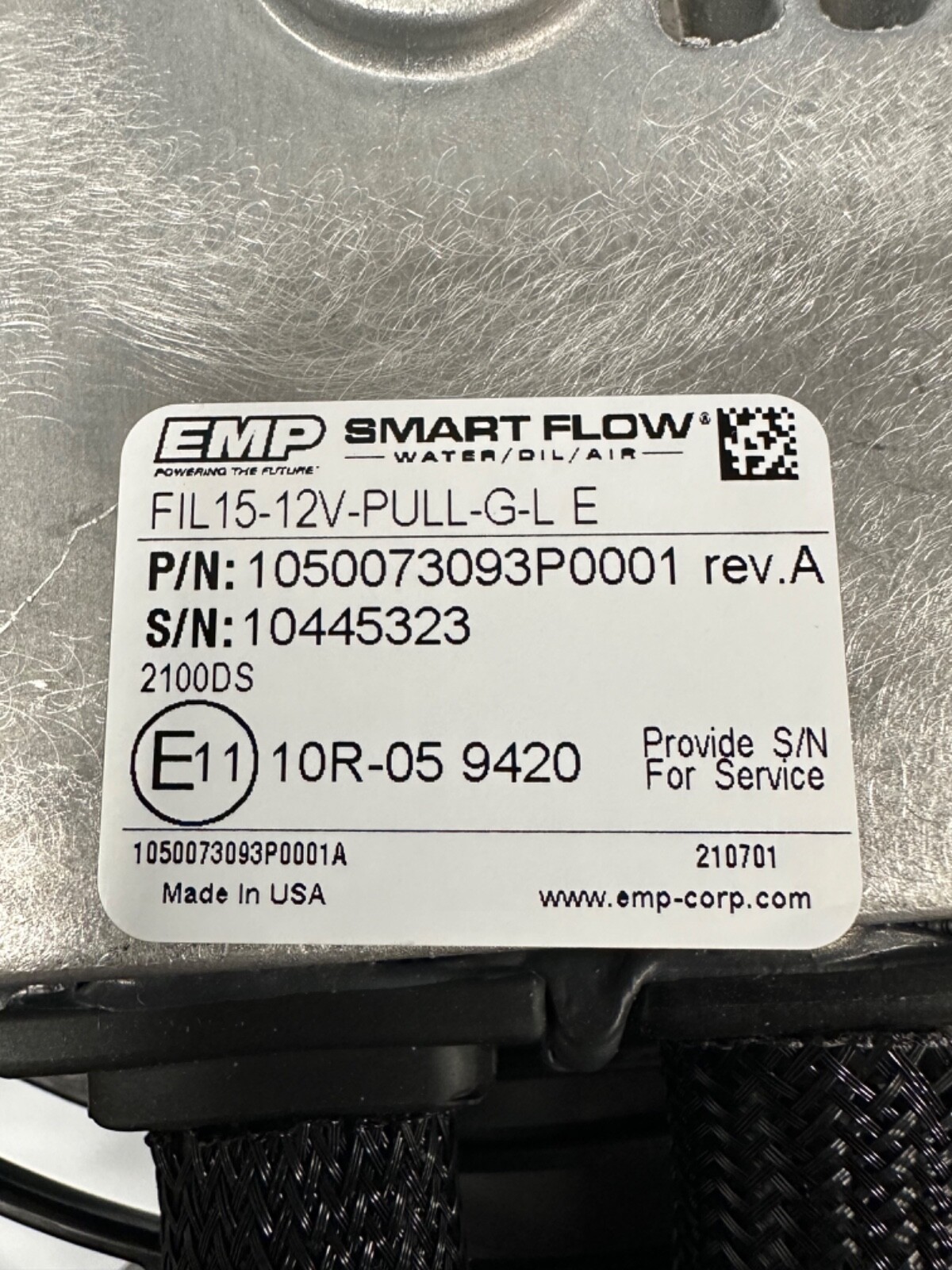 EMP Smart Flow 15″ Brushless Electric Fan FIL15-12V-PULL-G-L E