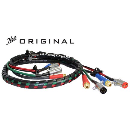 Tectran 169123 Air Brake Hose And Power Cable Assembly 12 Ft. 4 In 1, Horizontal