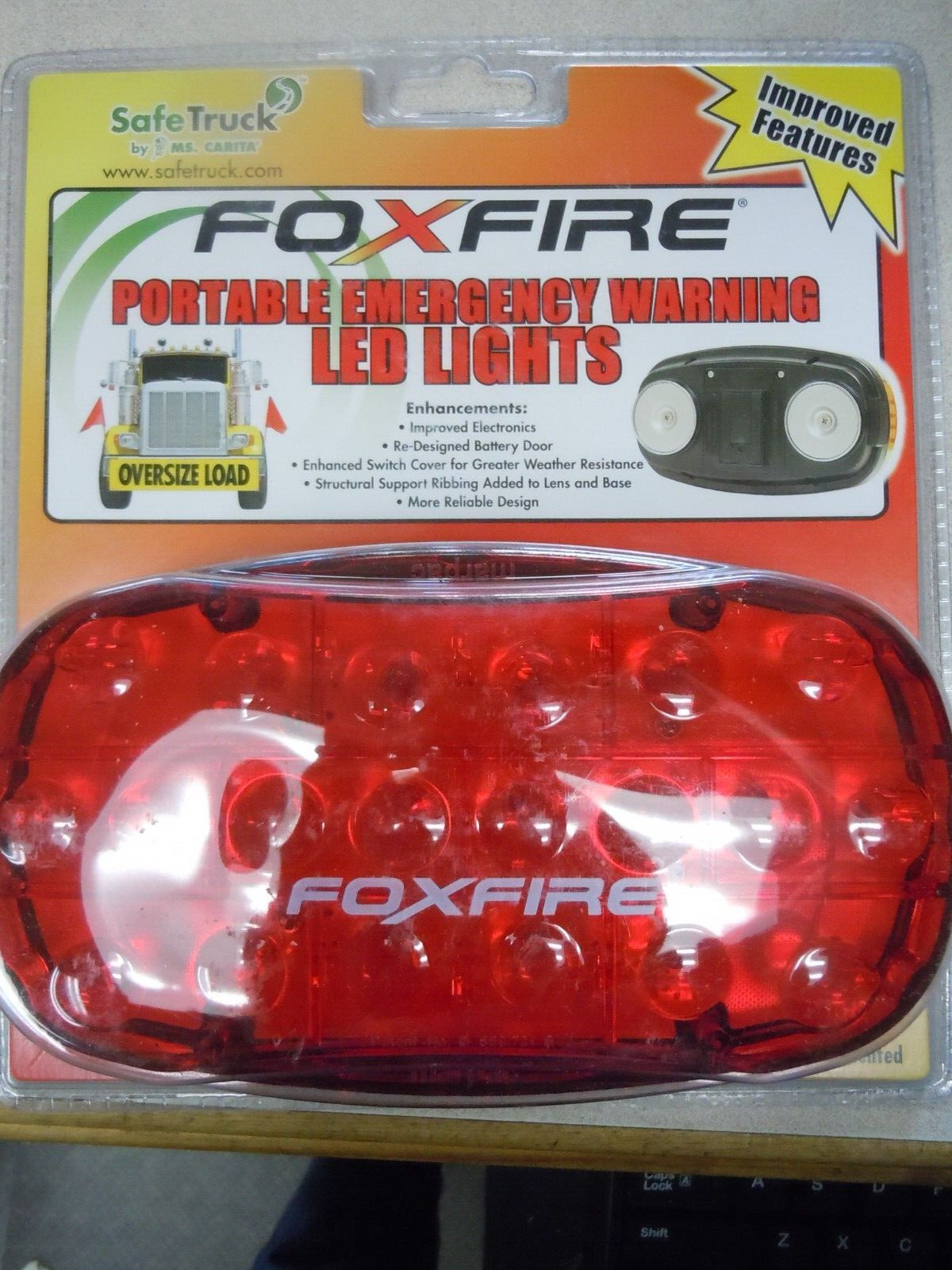 SafeTruck MSF263M-RED Fox Fire Surface Mount Magnetic LED Light Portable Red