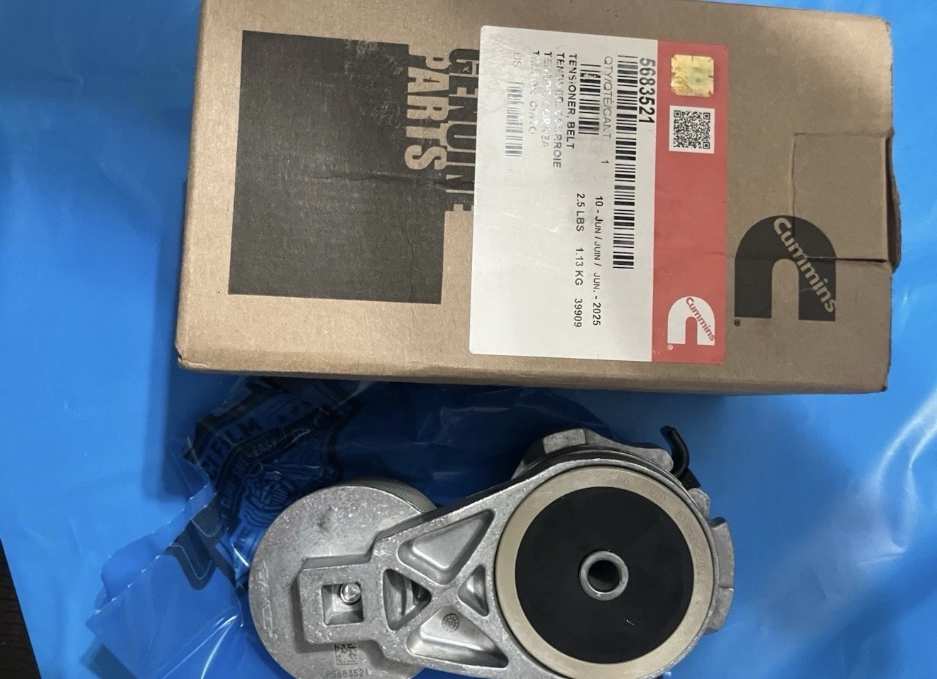 Genuine Cummins 5683521 New Belt Tensioner ( 3973819 OLD)