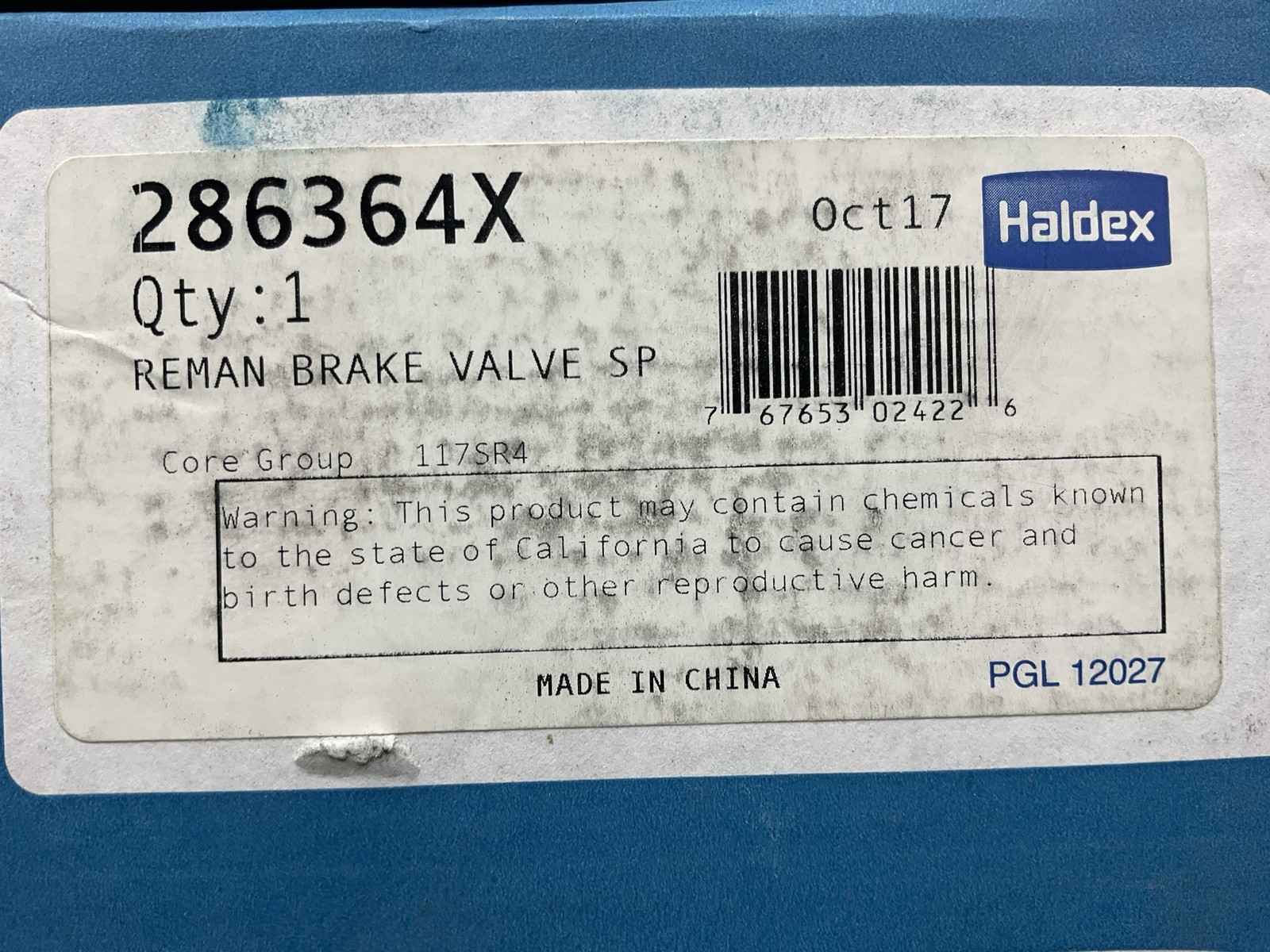 HALDEX 286364X Remanufactured Bendix SR-1 Tractor Spring Brake Control Valve