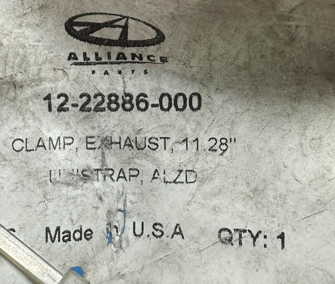 12-22886-000 Genuine Alliance Exhaust Clamp OEM-New