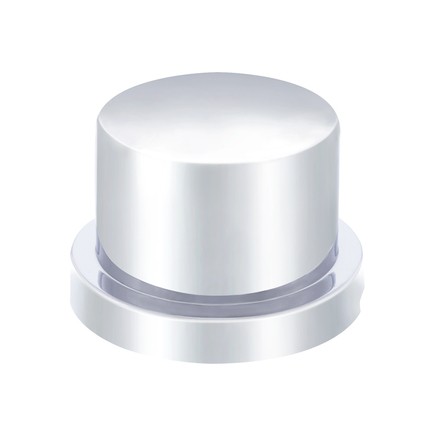 United Pacific 10750B Wheel Lug Nut Cover 7/16″ X 1/2″, Chrome, Plastic, Flat To