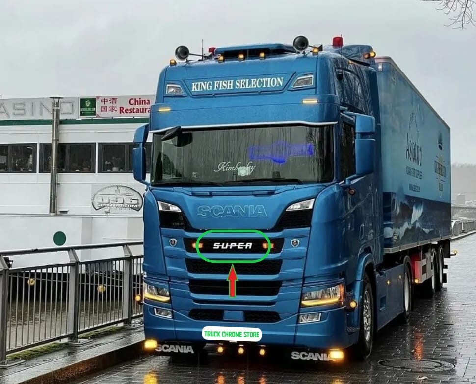Scania SUPER LETTER CHROME Polished Stainless Steel 1 Pice.