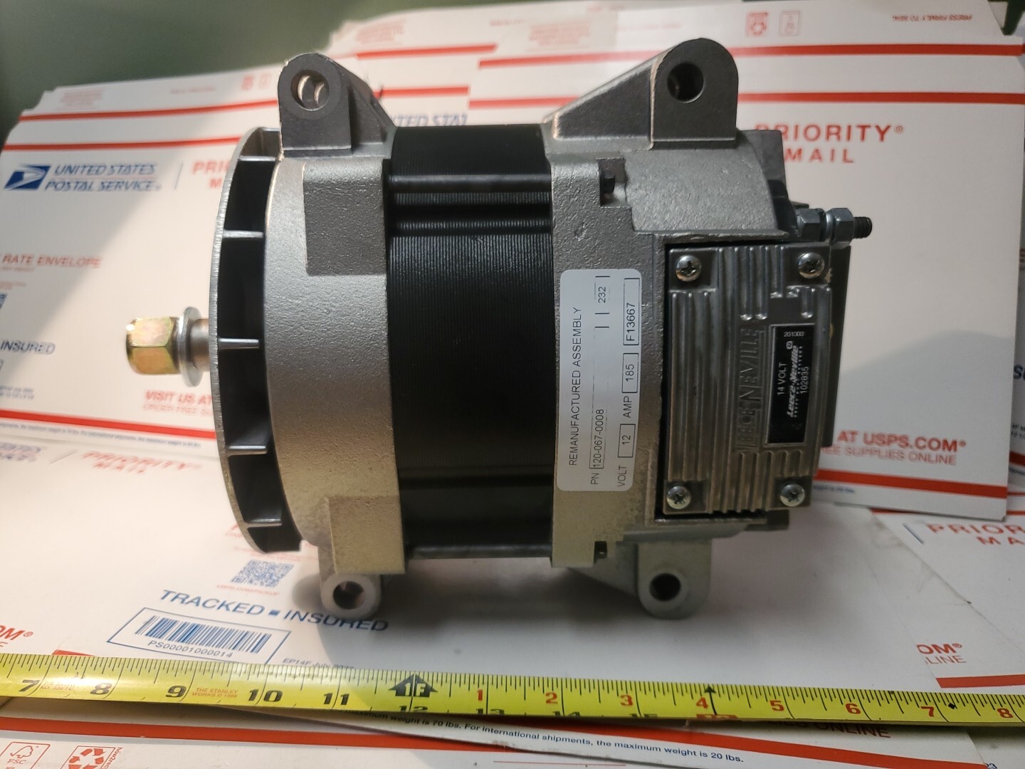 D&W 120-067-0008 D&W Remanufactured Leece Neville Prestolite Alternator 4900 ,T1