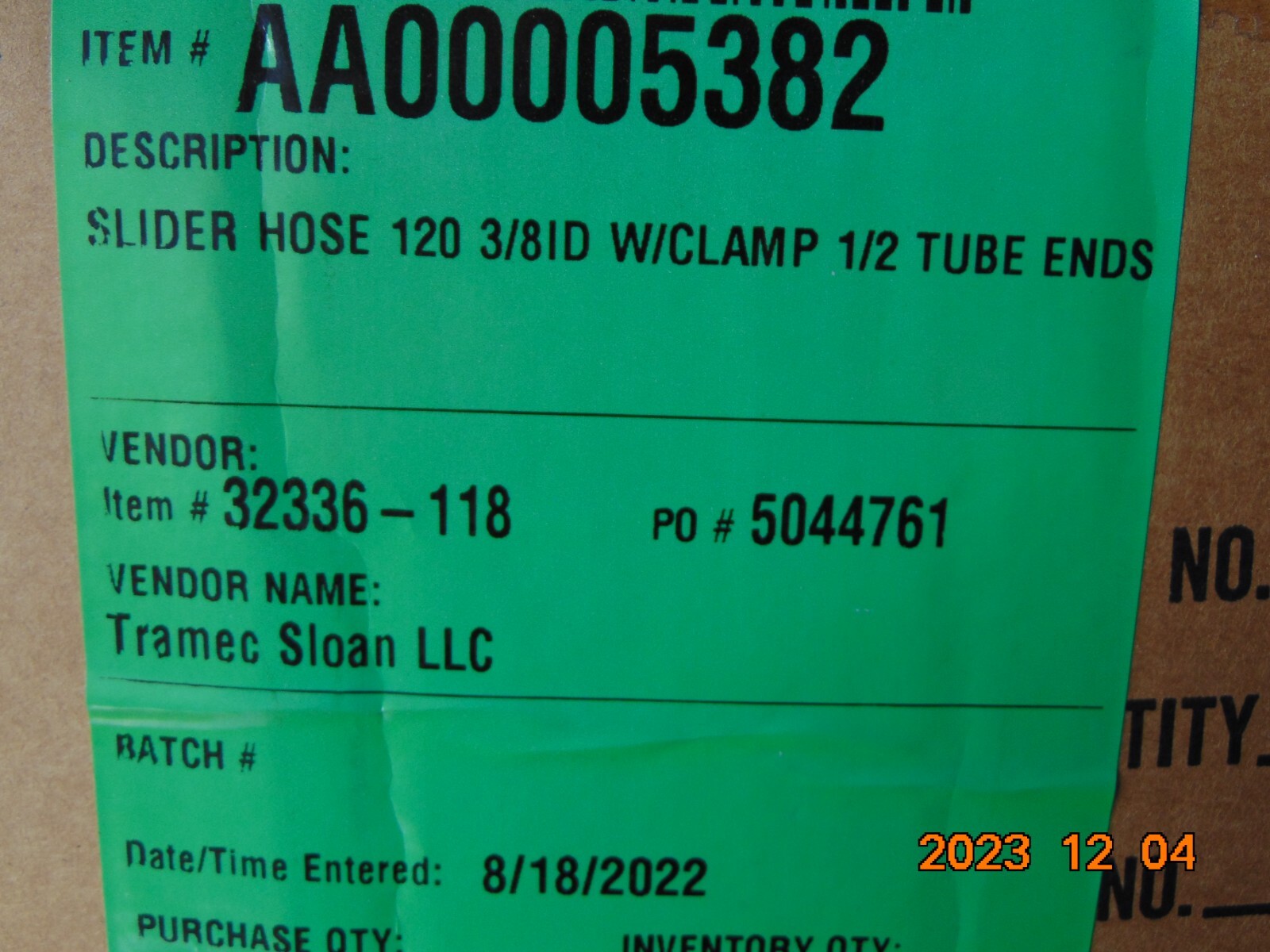 UTILITY SEMI-TRAILER TRAMEC SLOAN SLIDER HOSE AIR BRAKE 3/8 ID 1/2″ TUBE ENDS