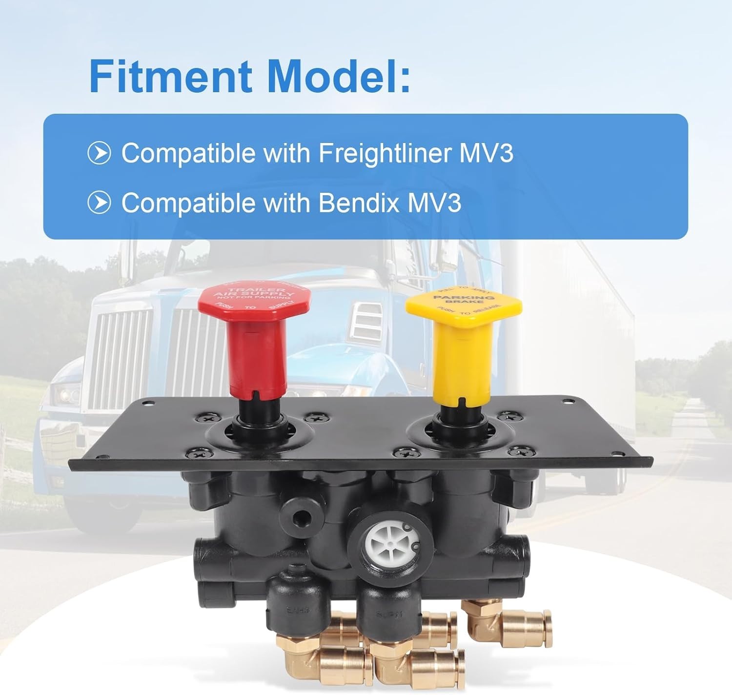 MV-3 Dash Air Brake Control Valve For Bendix Freightliner BW5013293 Volvo 801631