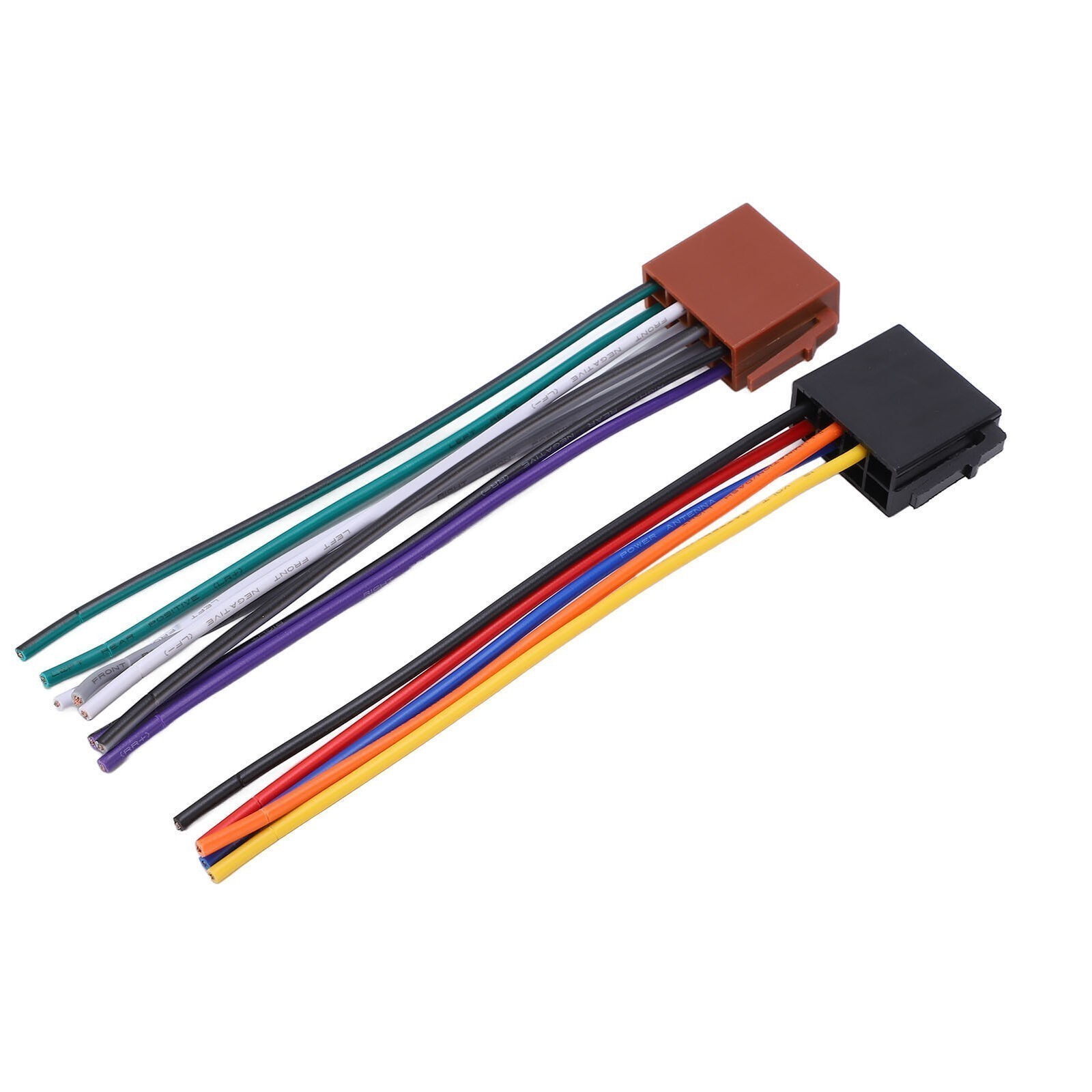2Pcs/Set ISO Harness Adaptor ABS Metal Car Stereo Adaptor Connector Replacement