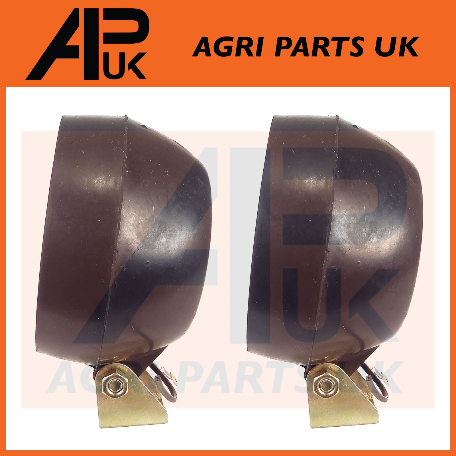 2X Halogen H3 Round Rubber 5″ 126mm Work Lamp Light Flood 12V 55W for Landrover