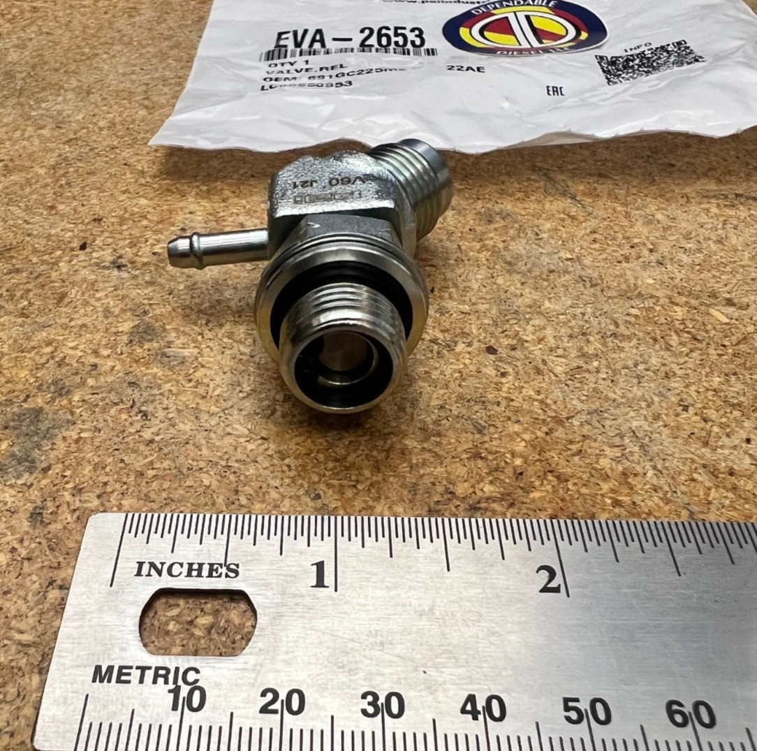 Relief Valve for Mack E7 ETECH ASET. EVA-2653 Ref.# 63AM28, 691GC225M2, 20706354