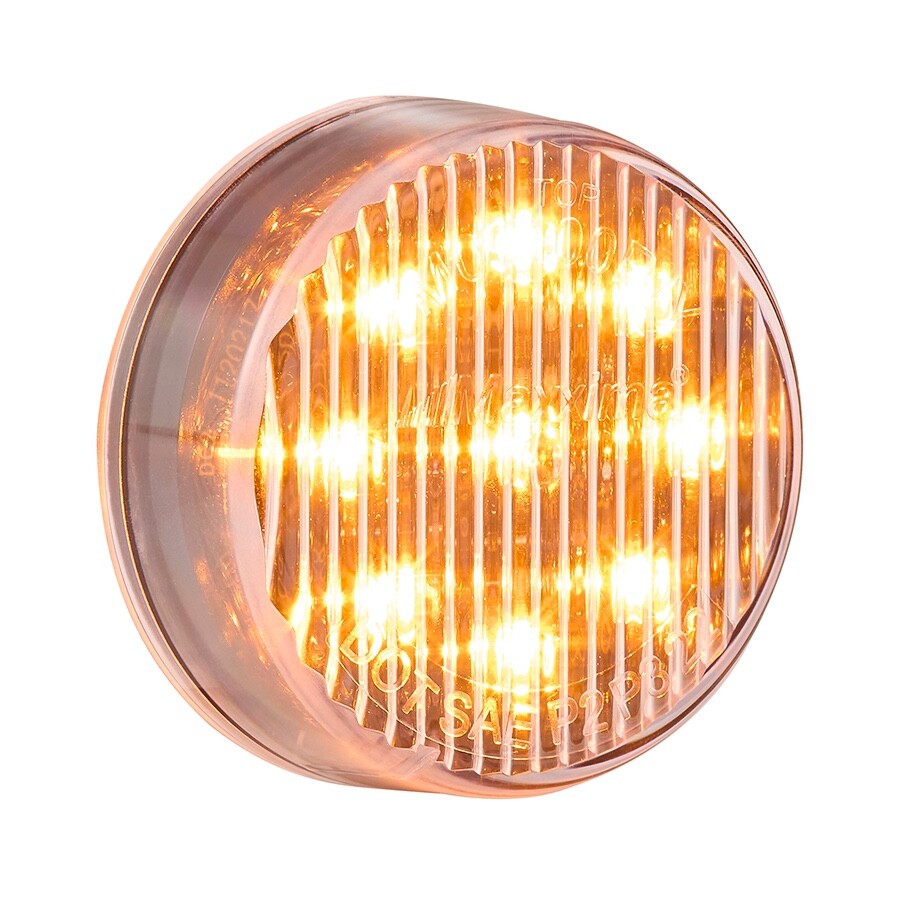 Maxxima M09100YCL 2″ 9 LED Amber Clear Lens Clearance Marker Light