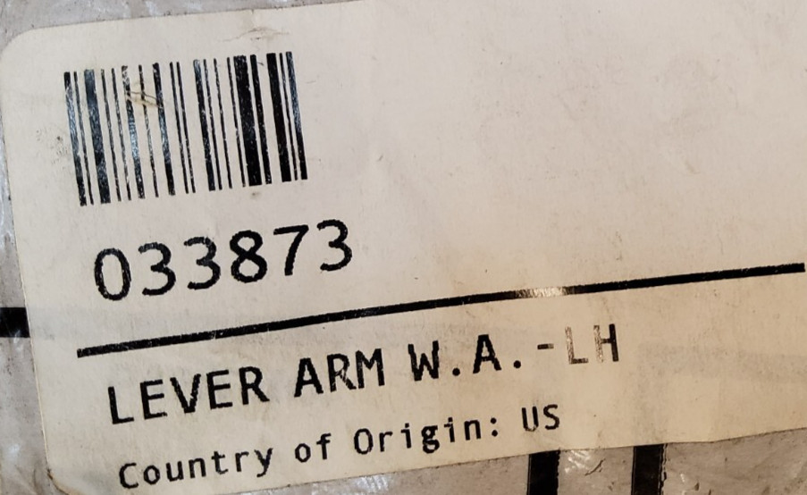 New Flyer LH W.A. LEVER ARM P/N: PN 033873