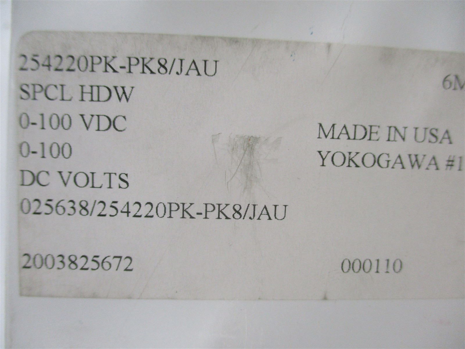 025638 PANEL GAUGE DC VOLT METER FOR MILLER WELDER 0-100VDC 2.5″ 254220-PK8/JAU