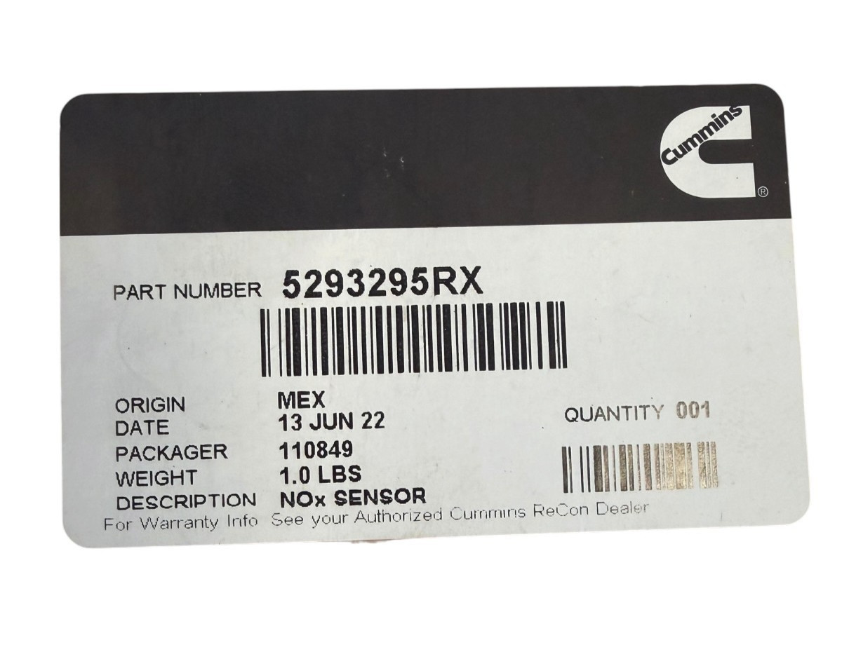 Cummins 5293295RX NOx Sensor Nitrogen Oxide Sensor OEM Diesel Engine