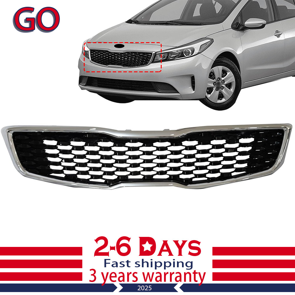 Front Upper Grille Grill Fit For 2017 2018 Kia Forte Sedan LX SX 2.0L 86350B0010