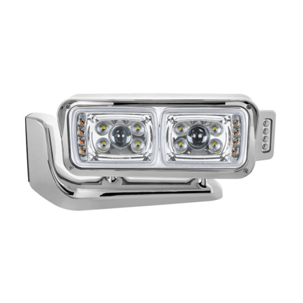 United Pacific 35897 Driver Side 10 High Power Led Chrome Projection Headlight A