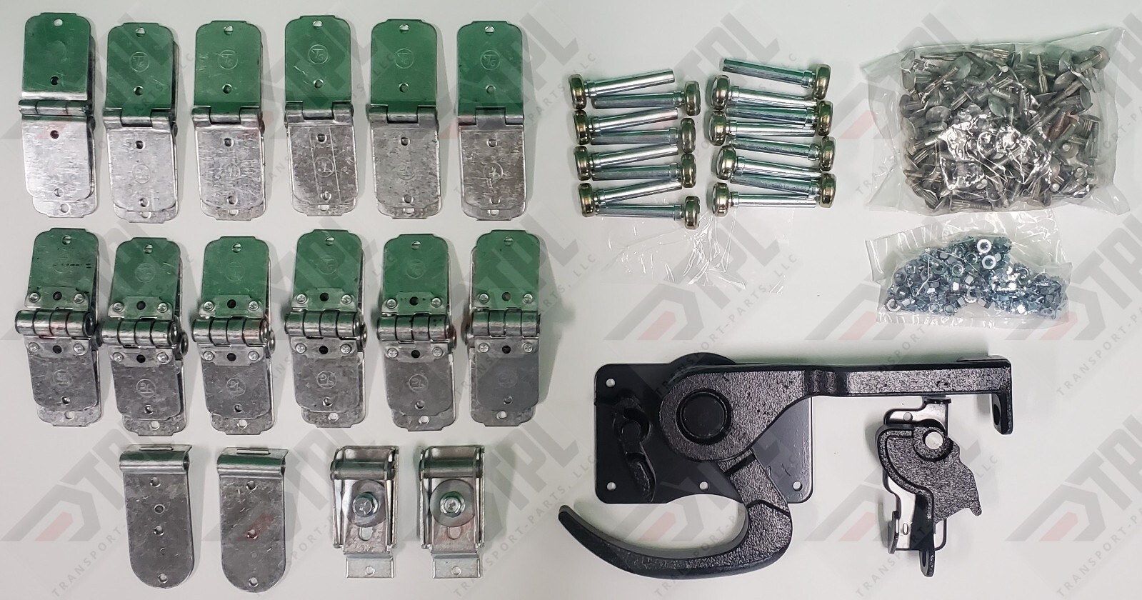 46 Piece TODCO Style Trailer Roll Up Door Kit 1″Rollers Lock & Keeper BLACK
