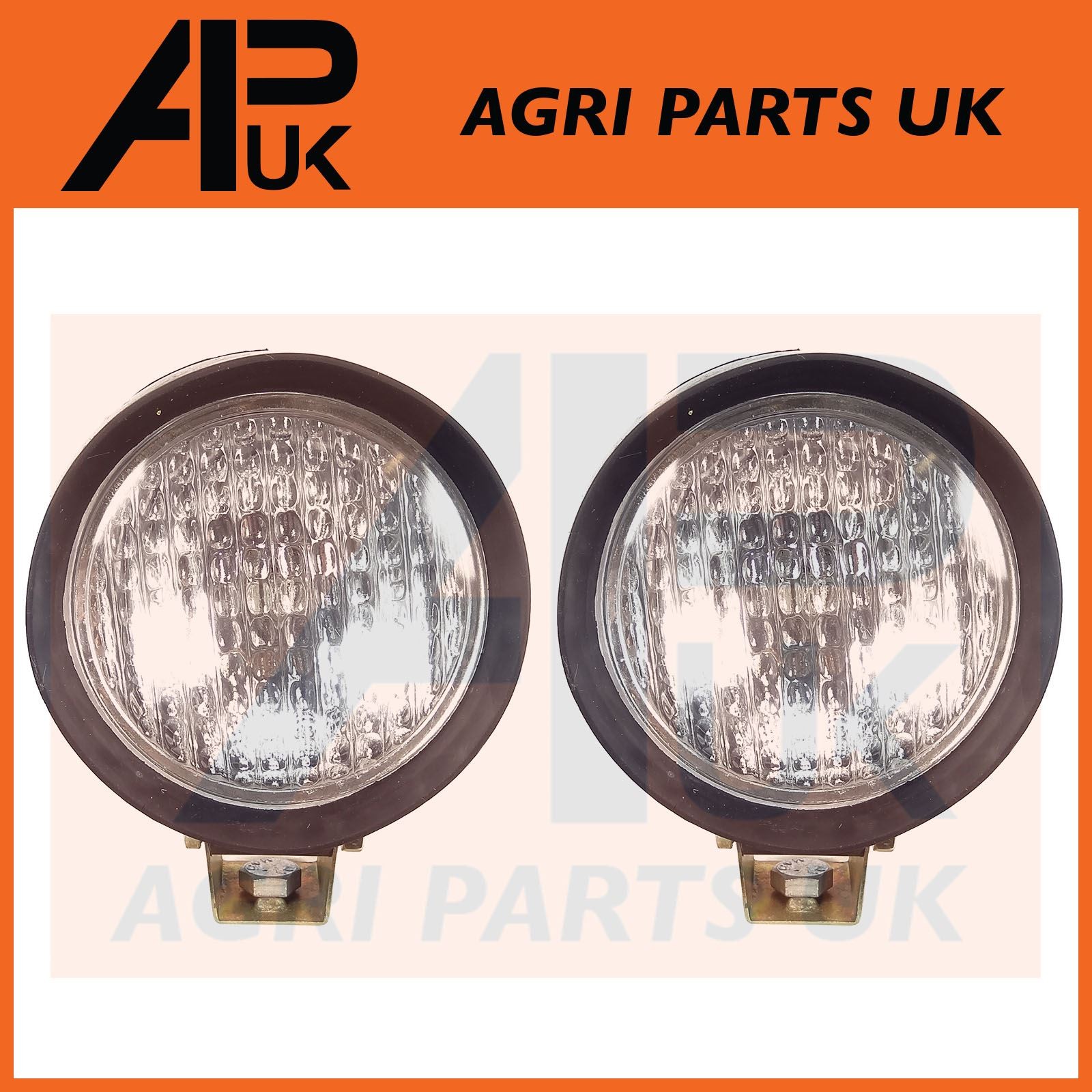2X Halogen H3 Round Rubber 5″ 126mm Work Lamp Light Flood 12V 55W for Landrover