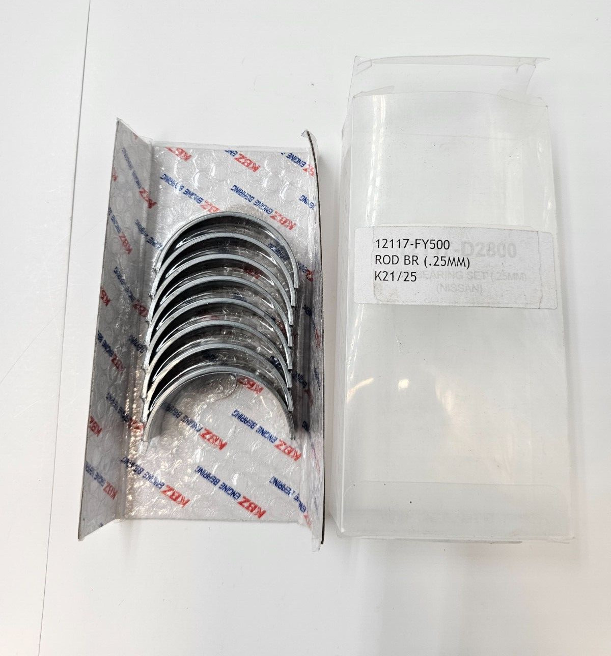 Pack of 8 Rod Bearing 12117-FY500 ROB BR K21/25 .25 MM for Nissan