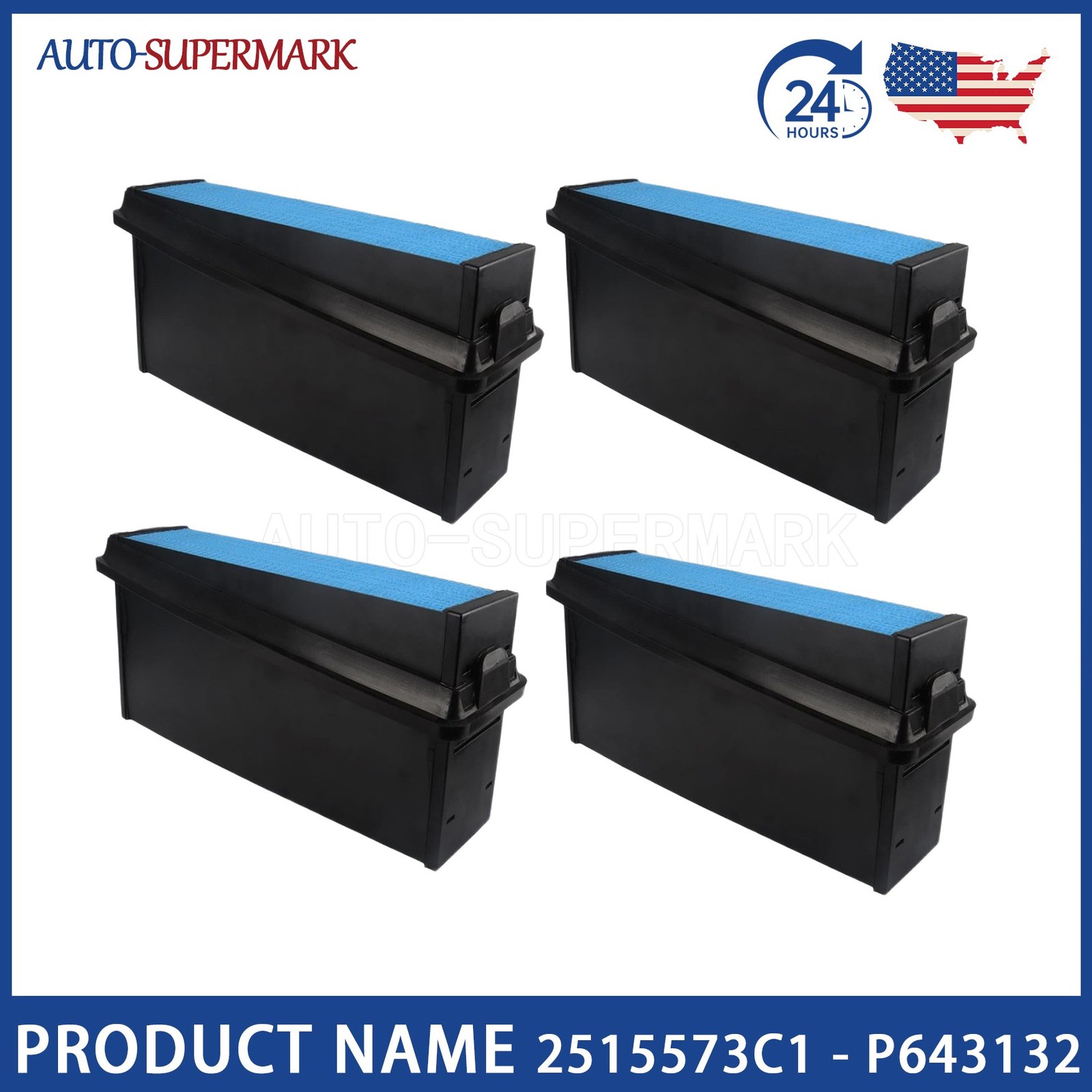 2515573C1 P643132 4pcs Engine Air Filter For International LT625 LT RH Trucks