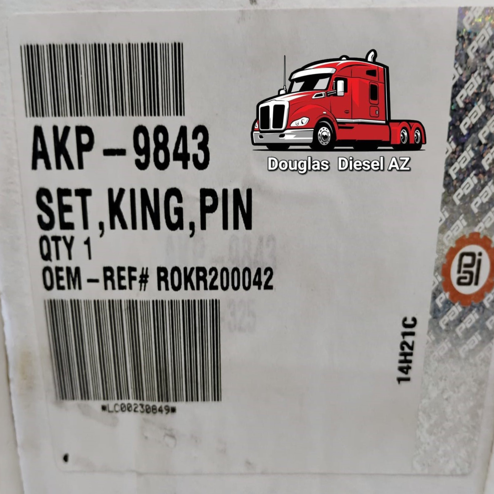 SET KING PIN. PAI # AKP-9843. Ref# Rockwell Meritor R200042 Dayton 300205