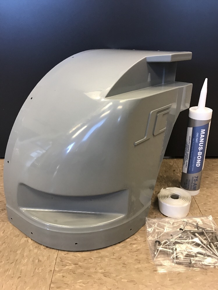 Supreme 116405 Corner Cap OEM Roadside includes rivets, adhesive strips + caulk