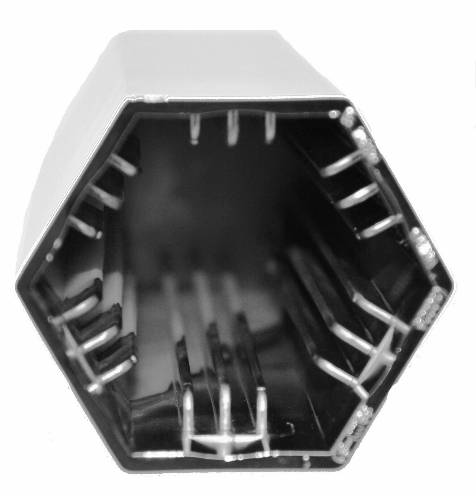 10224 Hex Flat Top Chrome Plastic 33mm Lug Nut Cover Push-On (Set of 10)