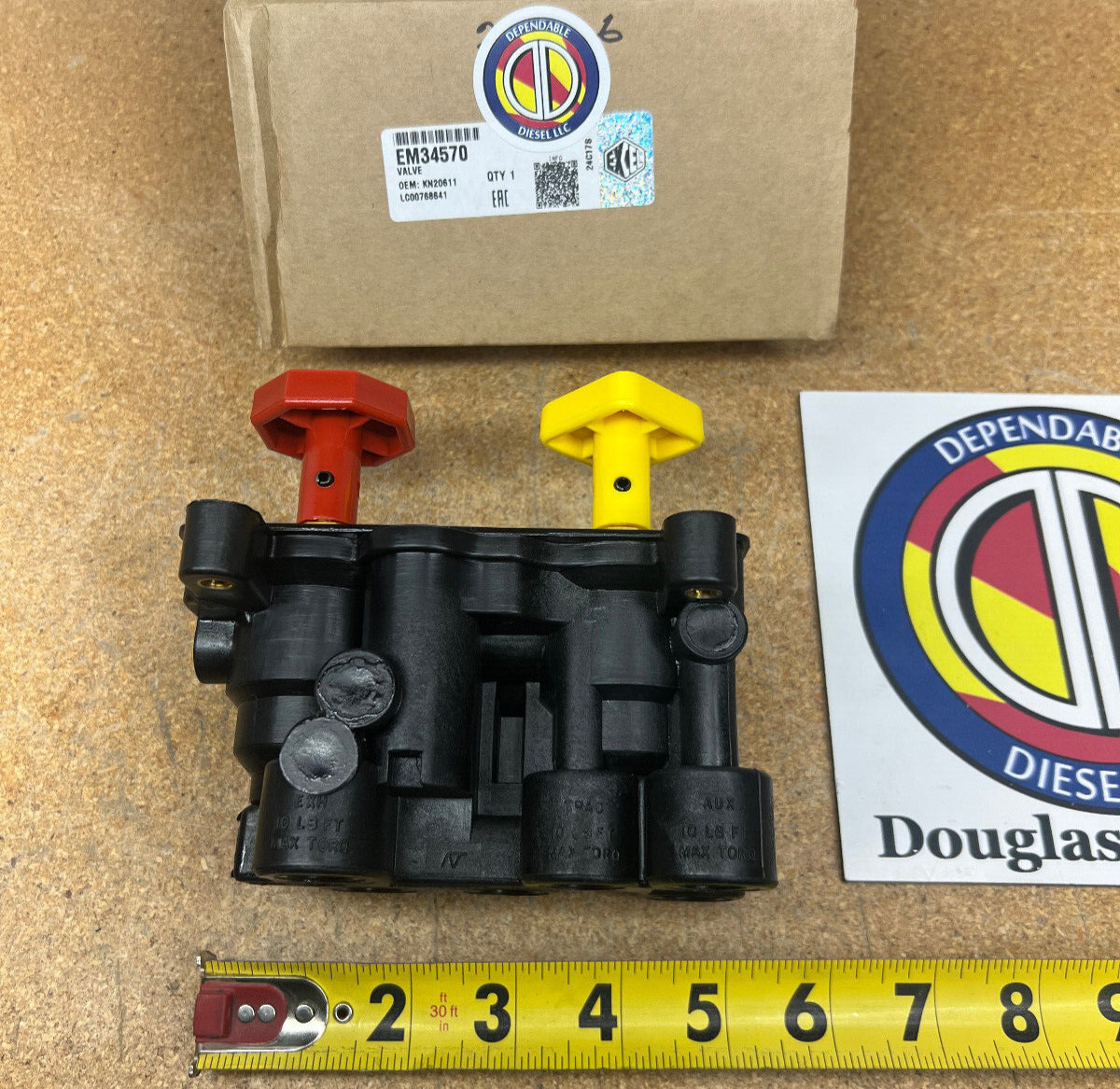MV-2 Dash Control Valve. Excel# EM34570 Ref# KN20611, 101890, KN-20606, 8096185
