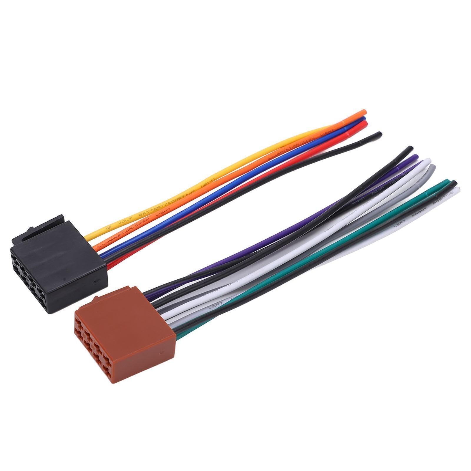 2Pcs/Set ISO Harness Adaptor ABS Metal Car Stereo Adaptor Connector Replacement