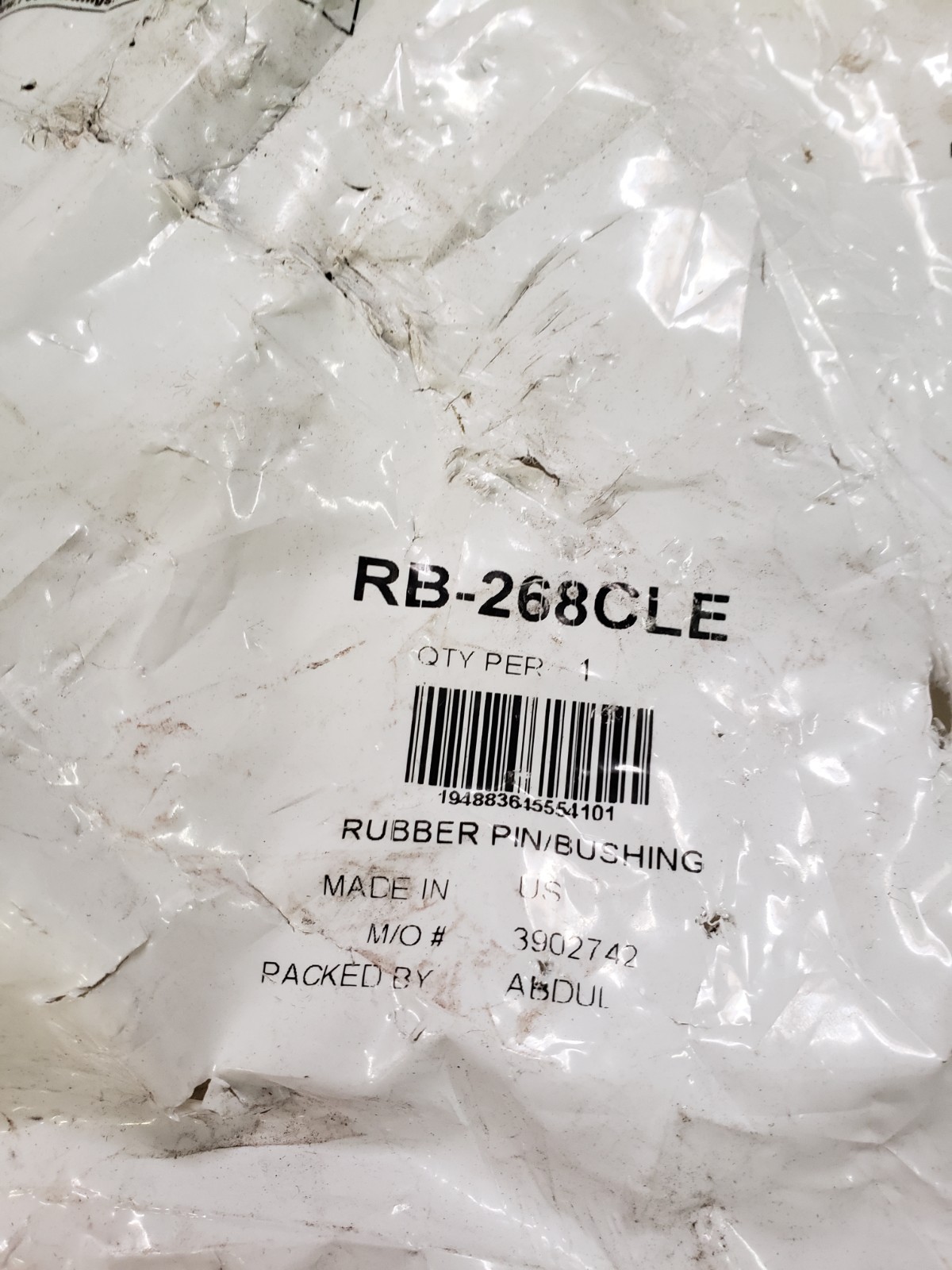 Dayton Parts RB-268CLE Rubber Pin/Bushing Freightliner