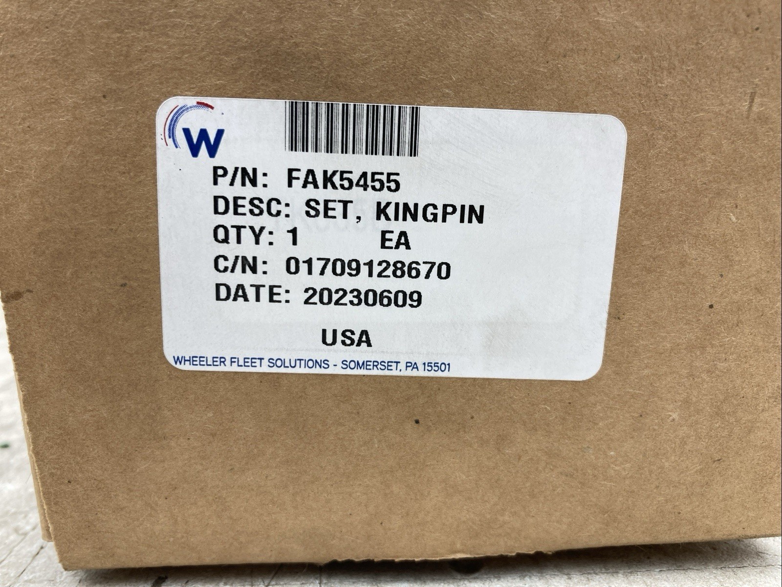 International Front Axle King Pin Set FAK5455 (New Old Stock)