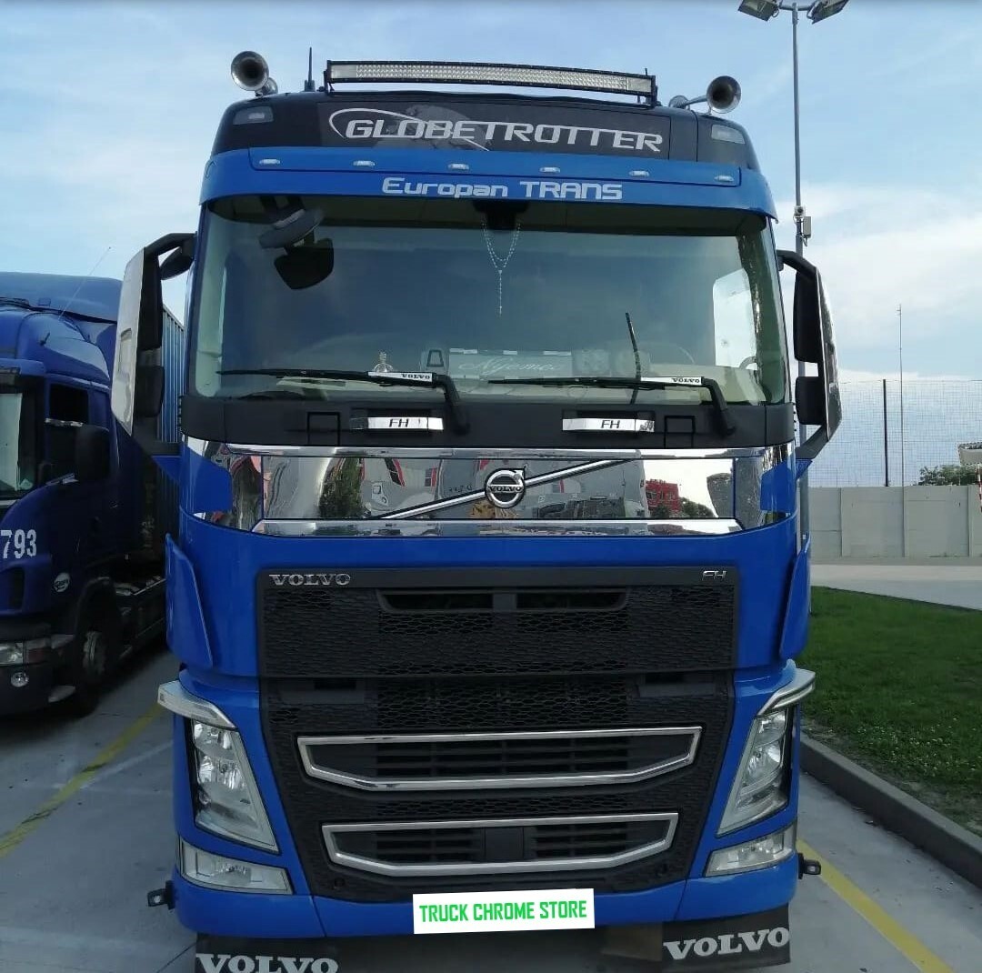 Volvo FH4 2015 Chrome Door Pillar Super Polished Stainless Steel 4 Pieces.