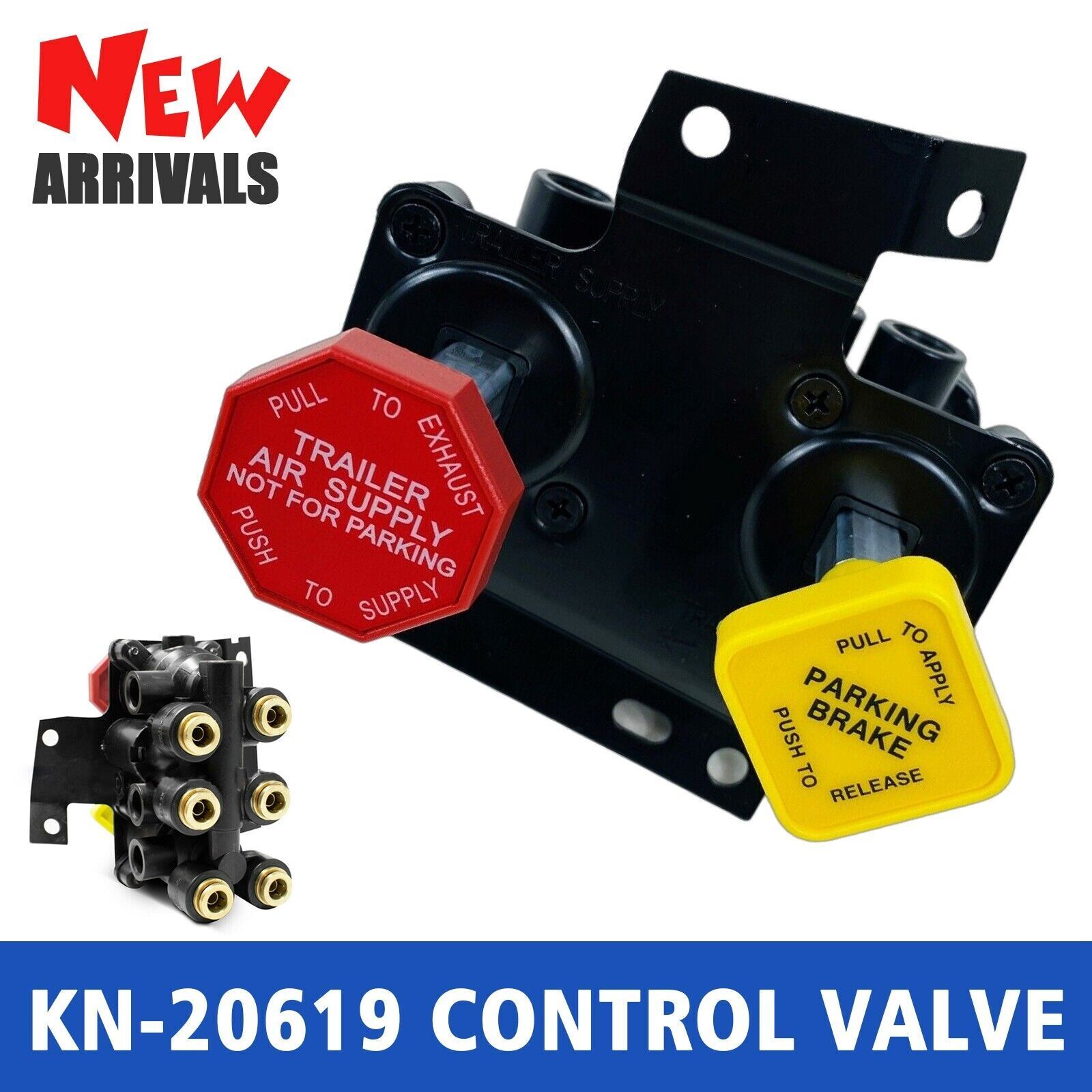 KN20619 MV3 Dash Air Brake Control Valve For Haldex Volvo 20560009 Keene Trucks