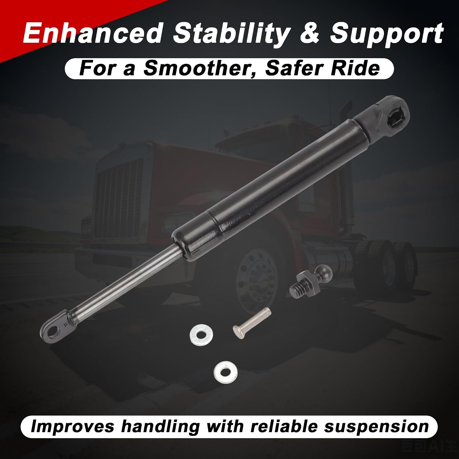 Heavy Duty Gas Spring Assembly W/ Screw Kit 6990-401765X1 For Mack Volvo Trucks