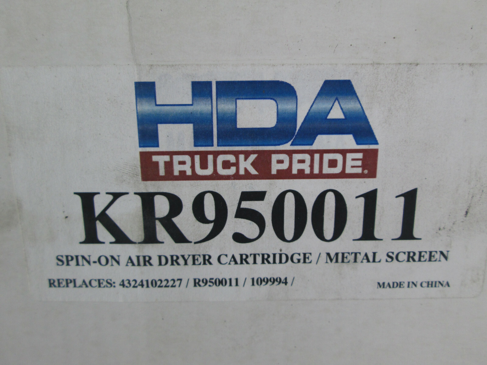 New HDA Truck Pride Spin On Air Dryer Cartridge KR950011 Metal Screen