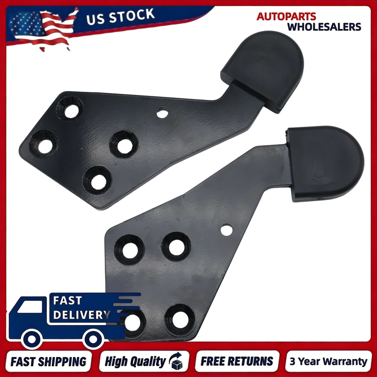 For Truck HLK2733L HLK2733R Right Passenger & Left Driver Side Hood Guide Poly