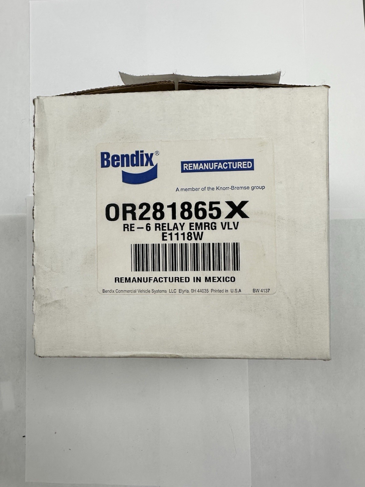 Bendix Reman Valve OR 281865X