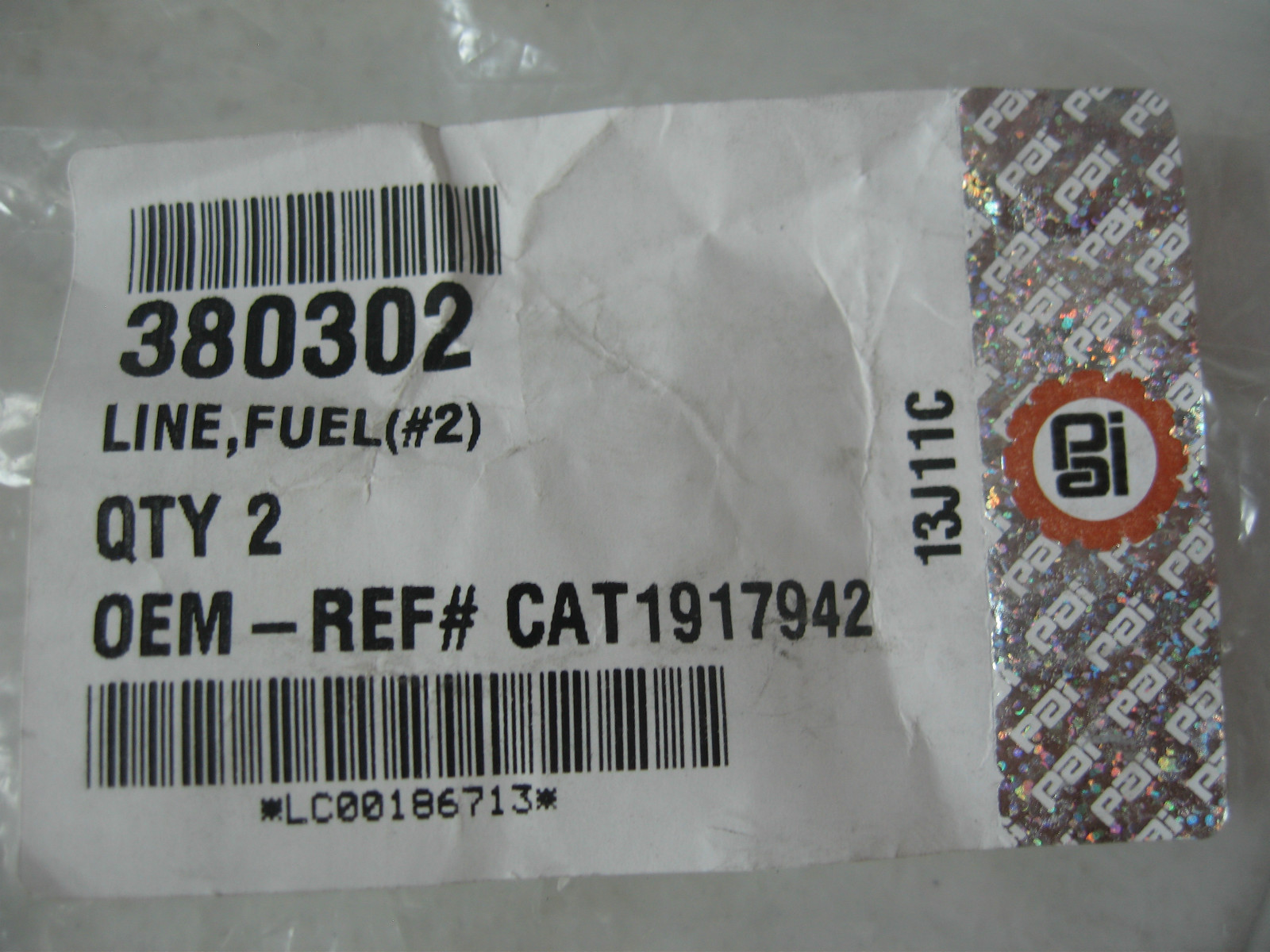 Fuel Injection Line #2 for Caterpillar 3406B. PAI# 380302 Ref# 1917942, 191-7942