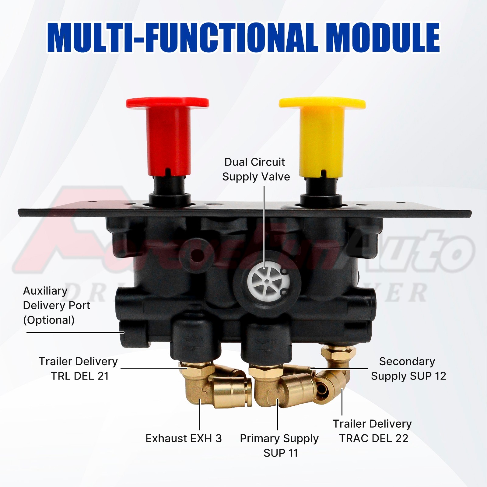 MV3 Type Dash Control Brake Valve 801631 BW5013293 for Bendix Freightliner Volvo