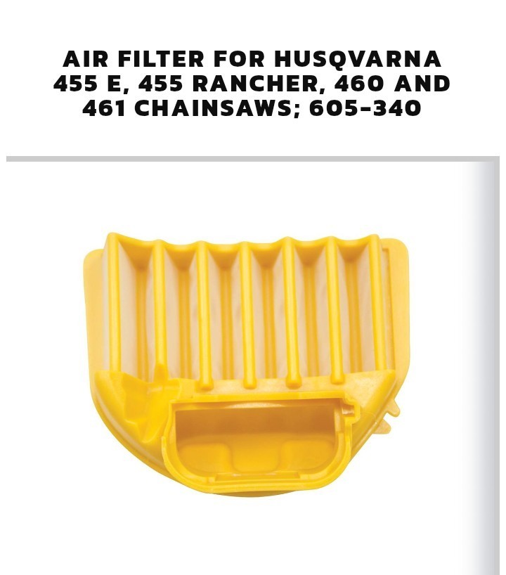 Air Filter Cover 537255702 605-340 Stens Fits Husqvarna Rancher 455 455E 460