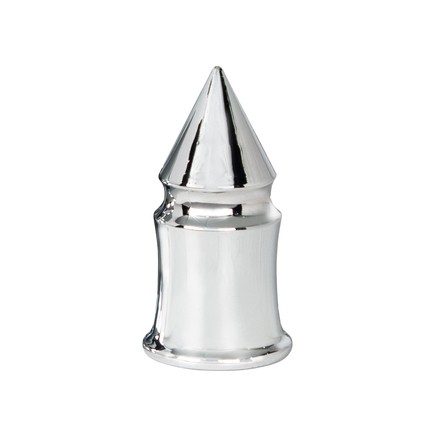 United Pacific 10554B Wheel Lug Nut Cover 33mm X 4 3/8″, Chrome, Plastic, V Spik