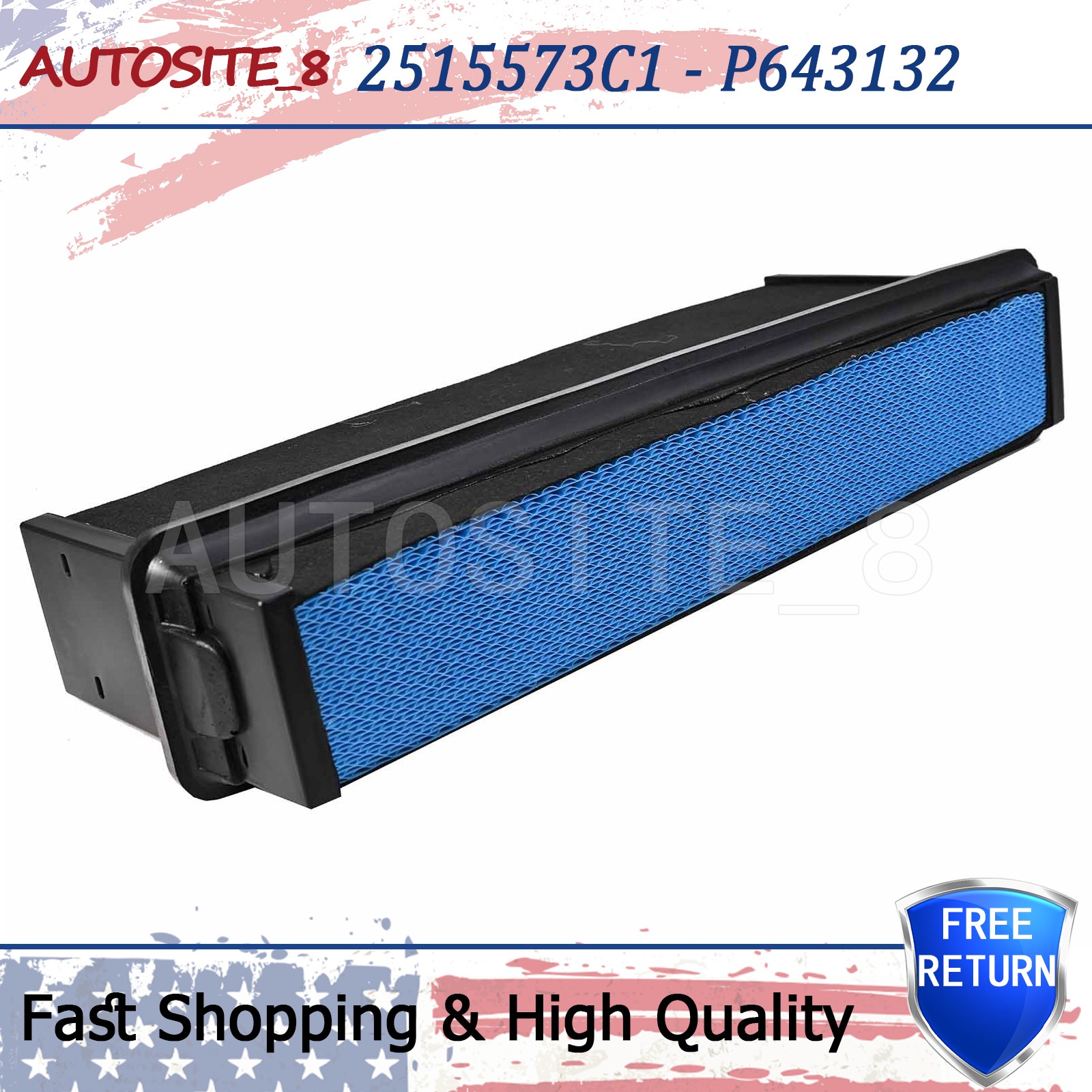 ENGINE AIR FILTER FOR INTERNATIONAL LT 2515573C1 / DONALDSON P643132