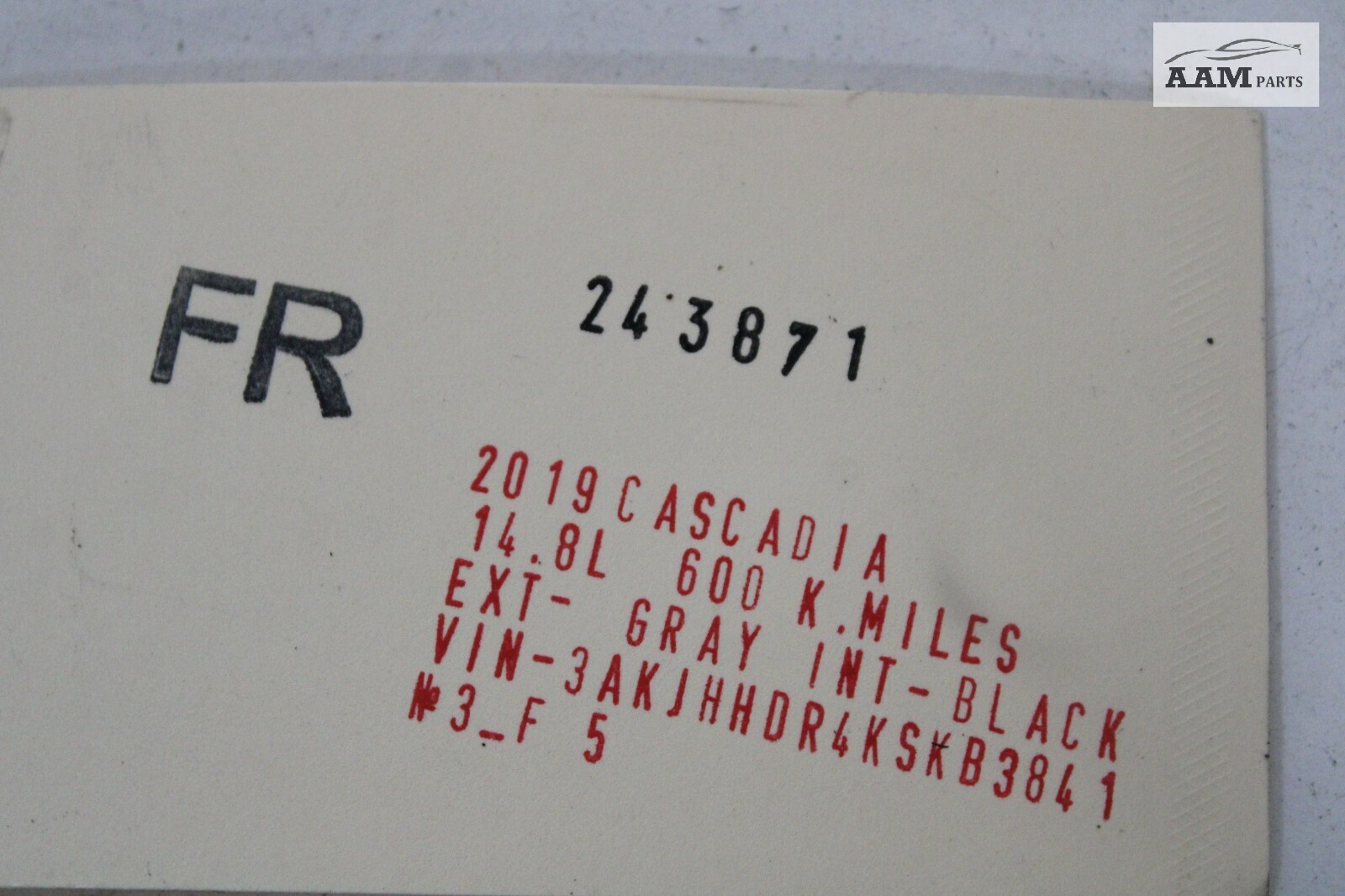 2018-2024 FREIGHTLINER CASCADIA FRONT PASSENGER OVERHEAD STORAGE BRACKET OEM