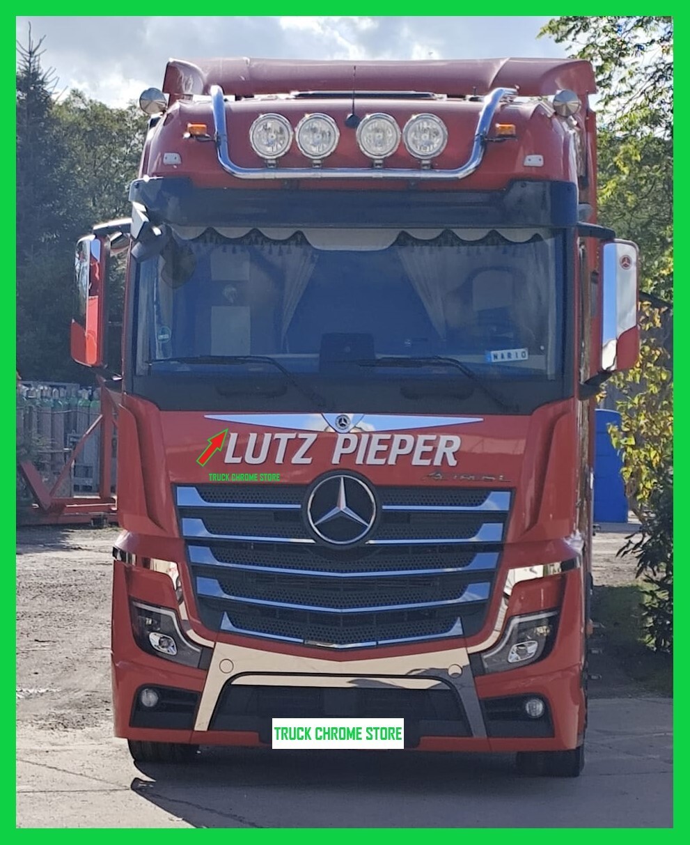Mercedes ACTROS MP4- MP5 FRAME OF LOGO CHROME Super Polished S.Steel 3 Pcs.