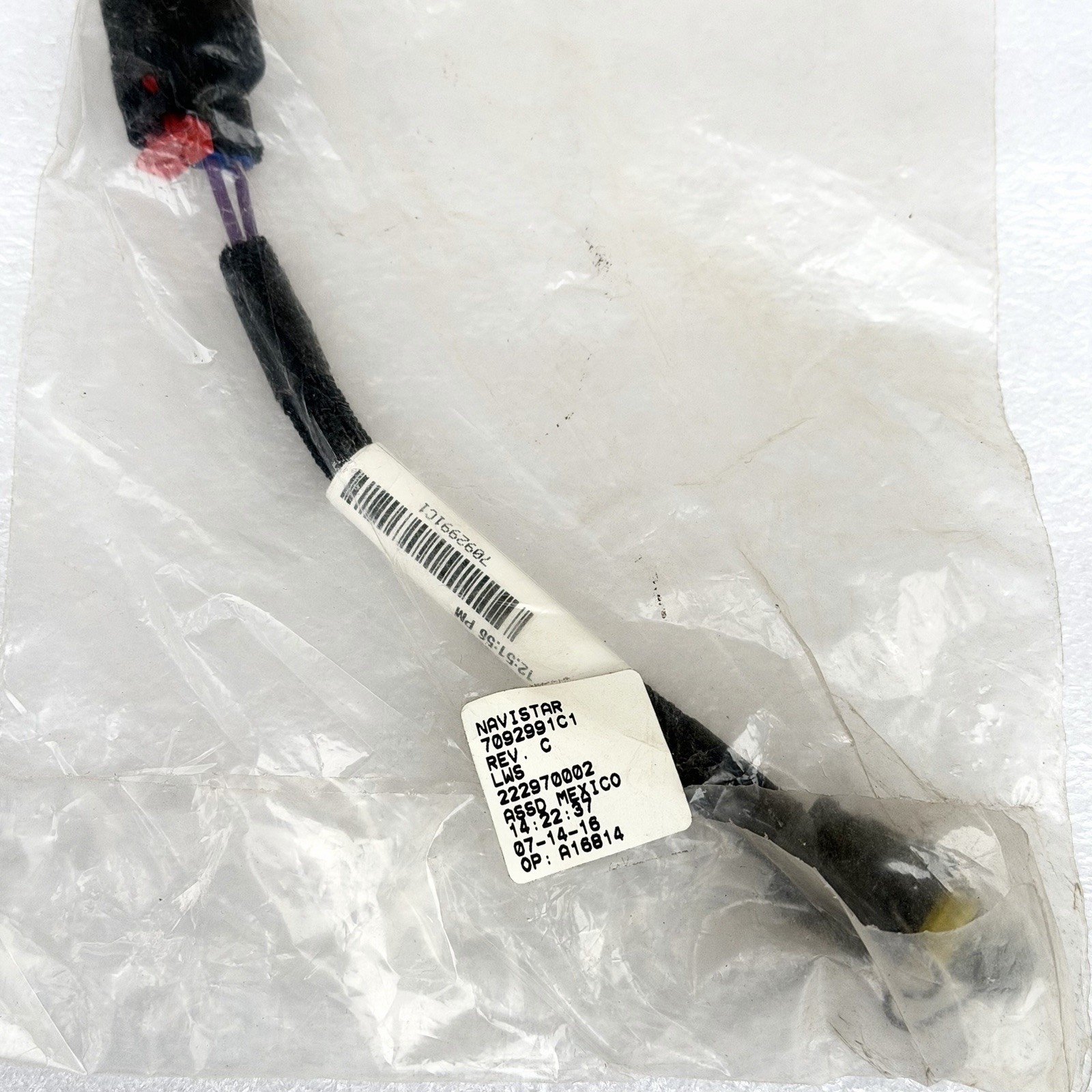 Navistar 7092991C1 Diesel IPR Valve Pigtail Connector/ Wiring Harness