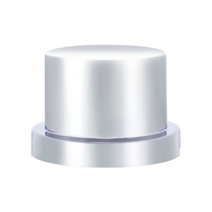 United Pacific 10750B Wheel Lug Nut Cover 7/16″ X 1/2″, Chrome, Plastic, Flat To