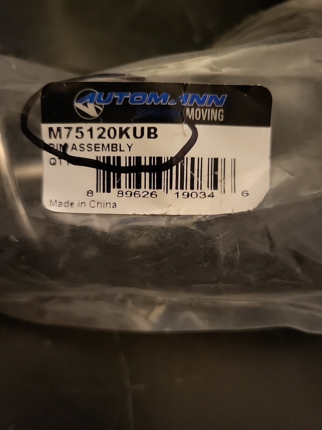 Automann M75120KUB Hood Pin Assembly Peterbilt Poly