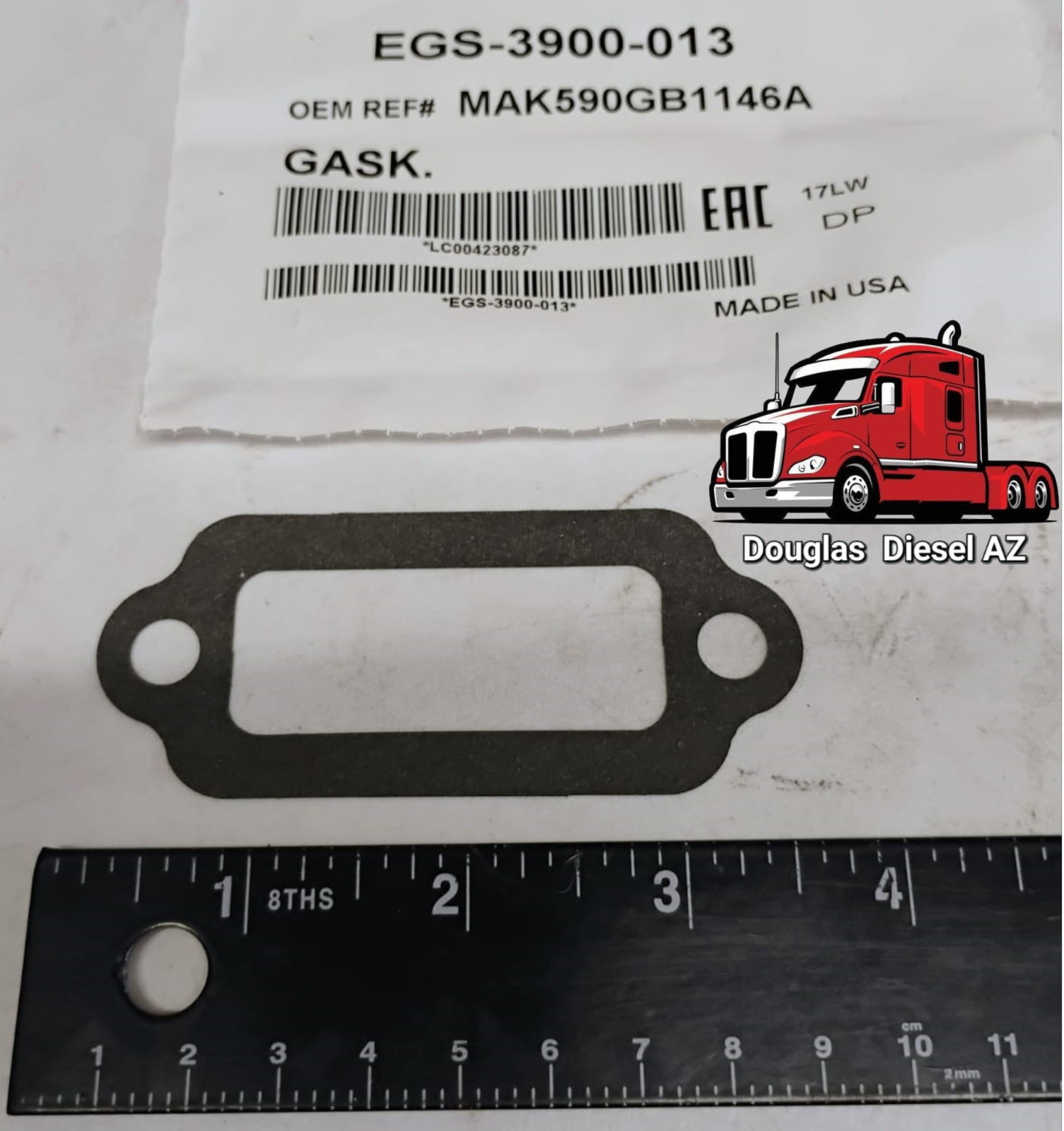INLET STRAINER GASKET for Tu-Flo Air Comp. PAI# EGS-3900-013 Ref.# Bendix 236170